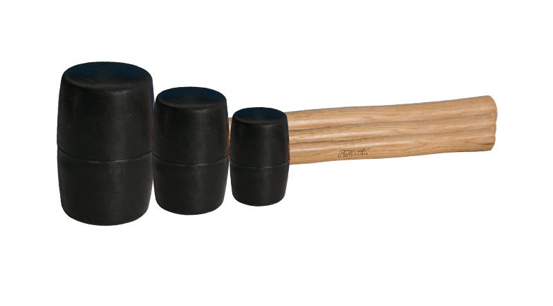 مطرقة مطاطية بمقبض خشبي