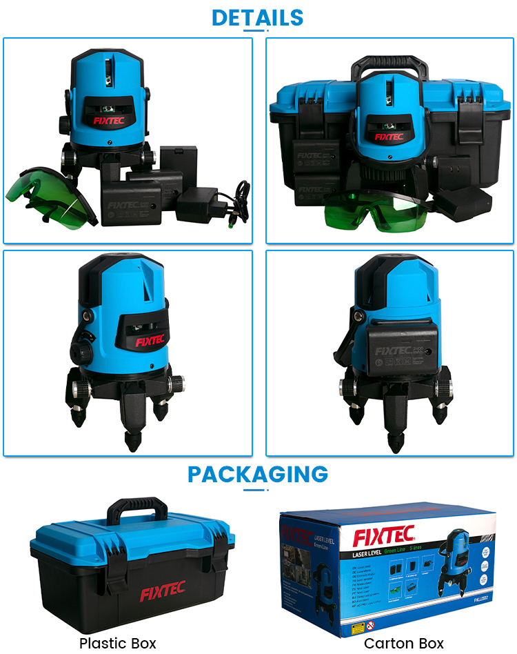  مستوى الليزر الأخضر 5 خطوط 