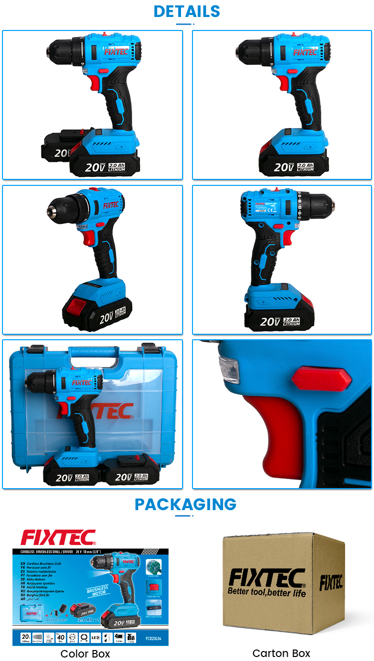 مثقاب سائق FIXTEC 20 فولت 