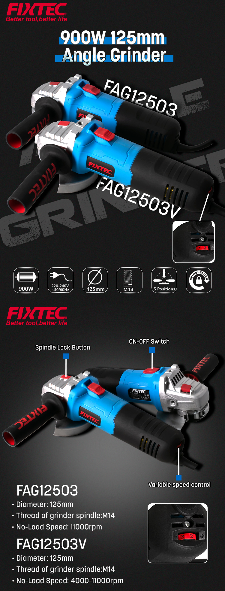 طاحونة زاوية 125 ملم