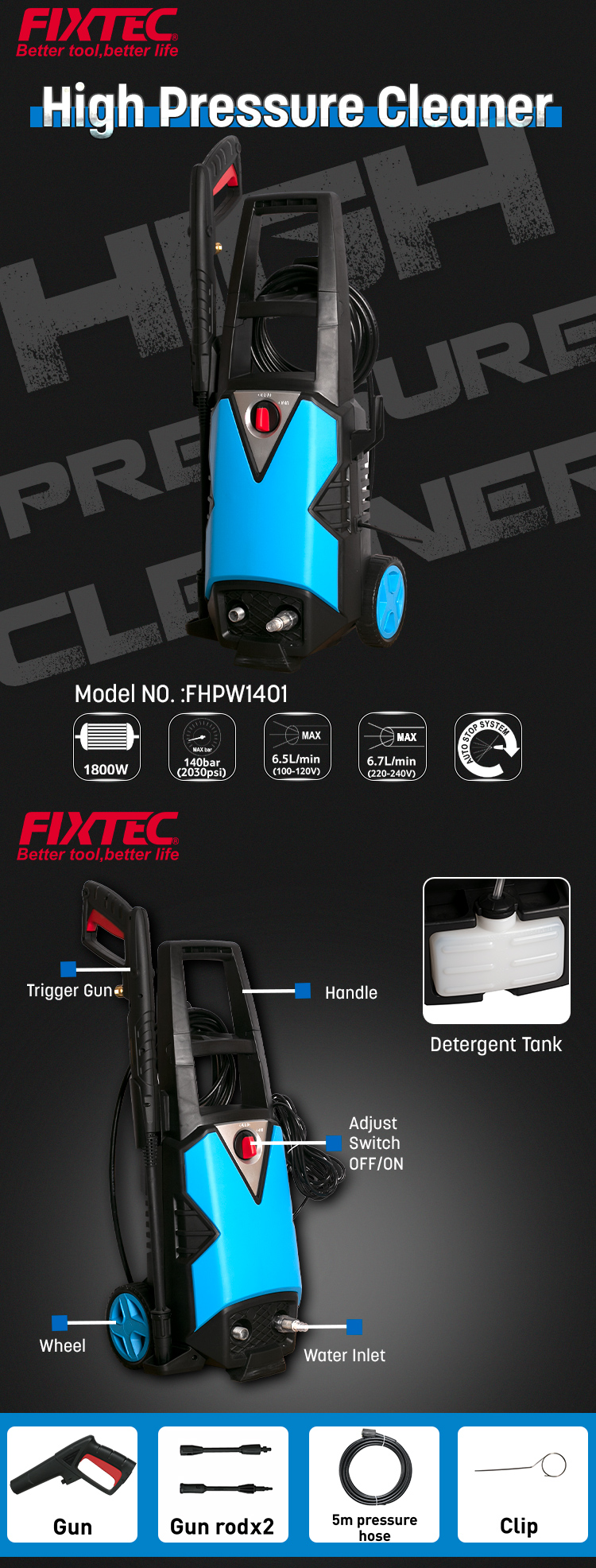 غسالة الضغط 1800 واط