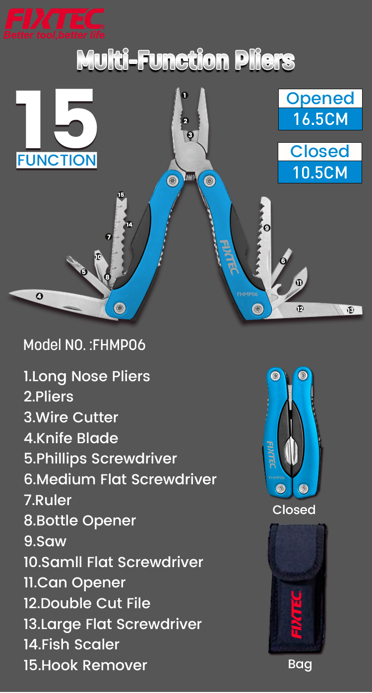 كماشة متعددة الوظائف 15 في 1